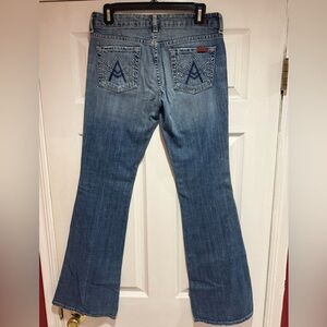 7 For All Mankind Blue Flare Jeans